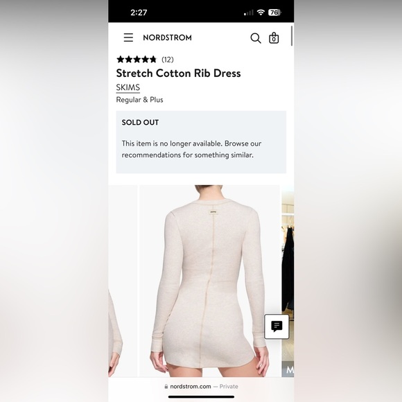 SKIMS Cotton Rib Henley Mini Dress - Picture 6 of 6